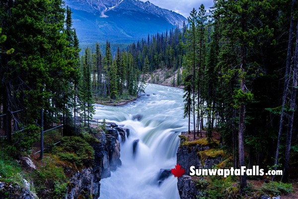 Sunwapta Falls in Jasper National Park in March